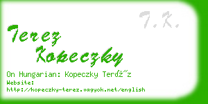 terez kopeczky business card